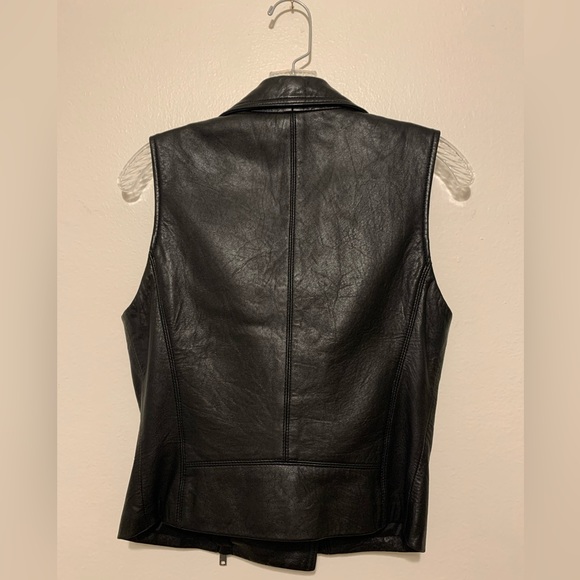 Genuine leather DKNY zip up vest size Small - Picture 3 of 3